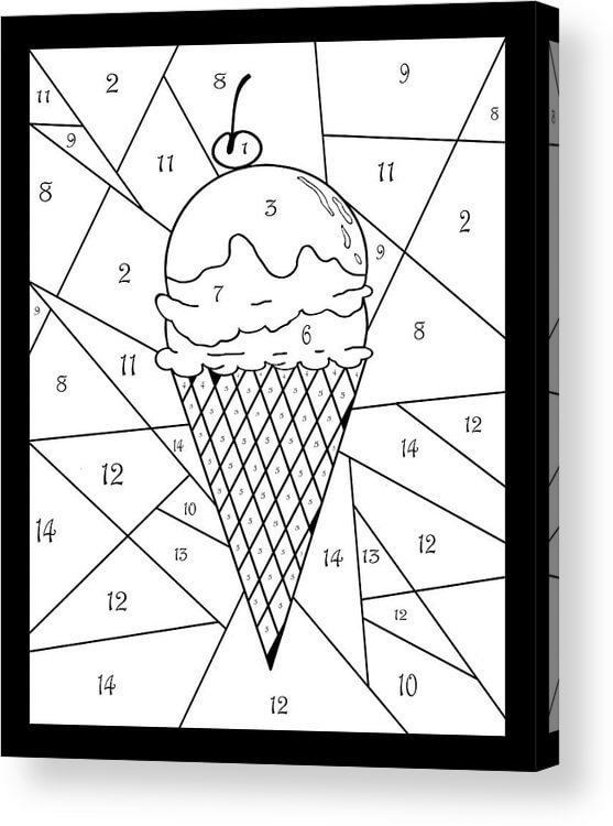 Ice Cream Free Images Color By Number coloring page