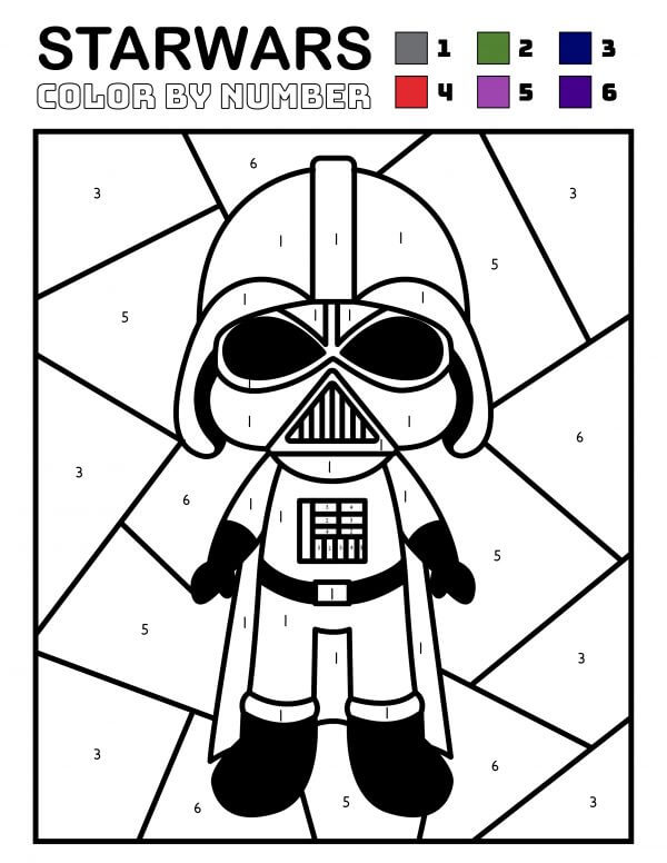 Knight In Star War Color By Number coloring page