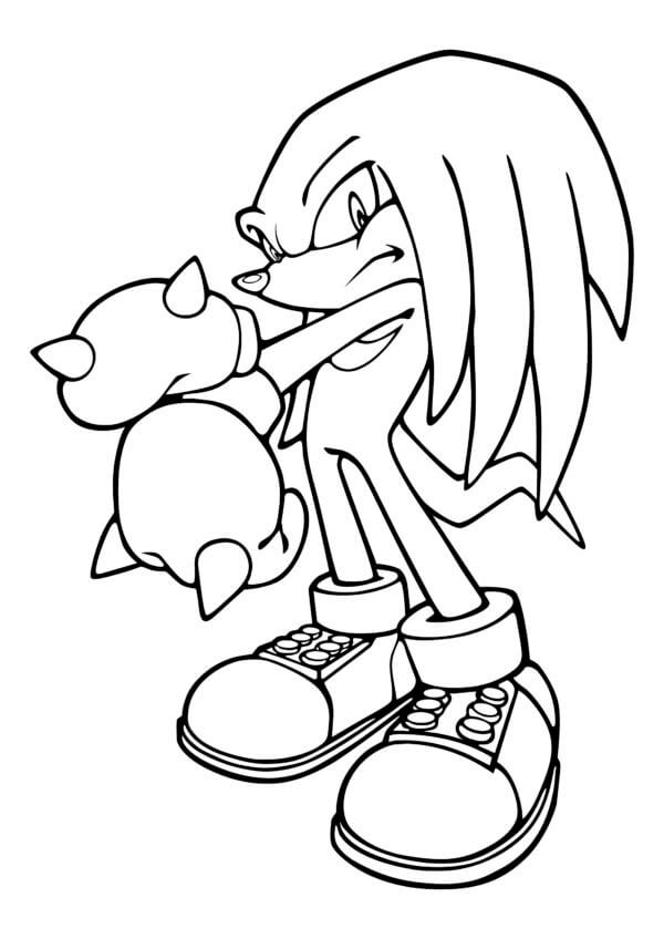 Knuckles Free Download coloring page