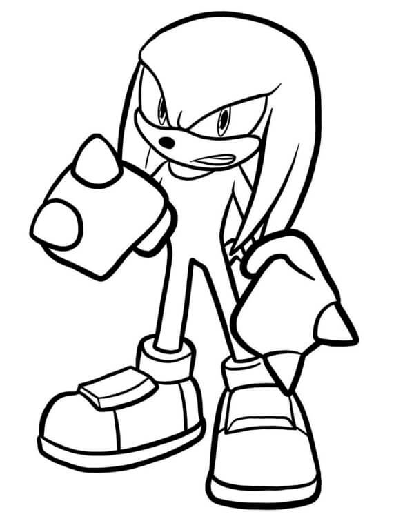 Knuckles Free Pictures coloring page