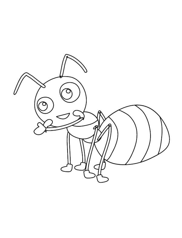 Lovely Ant coloring page