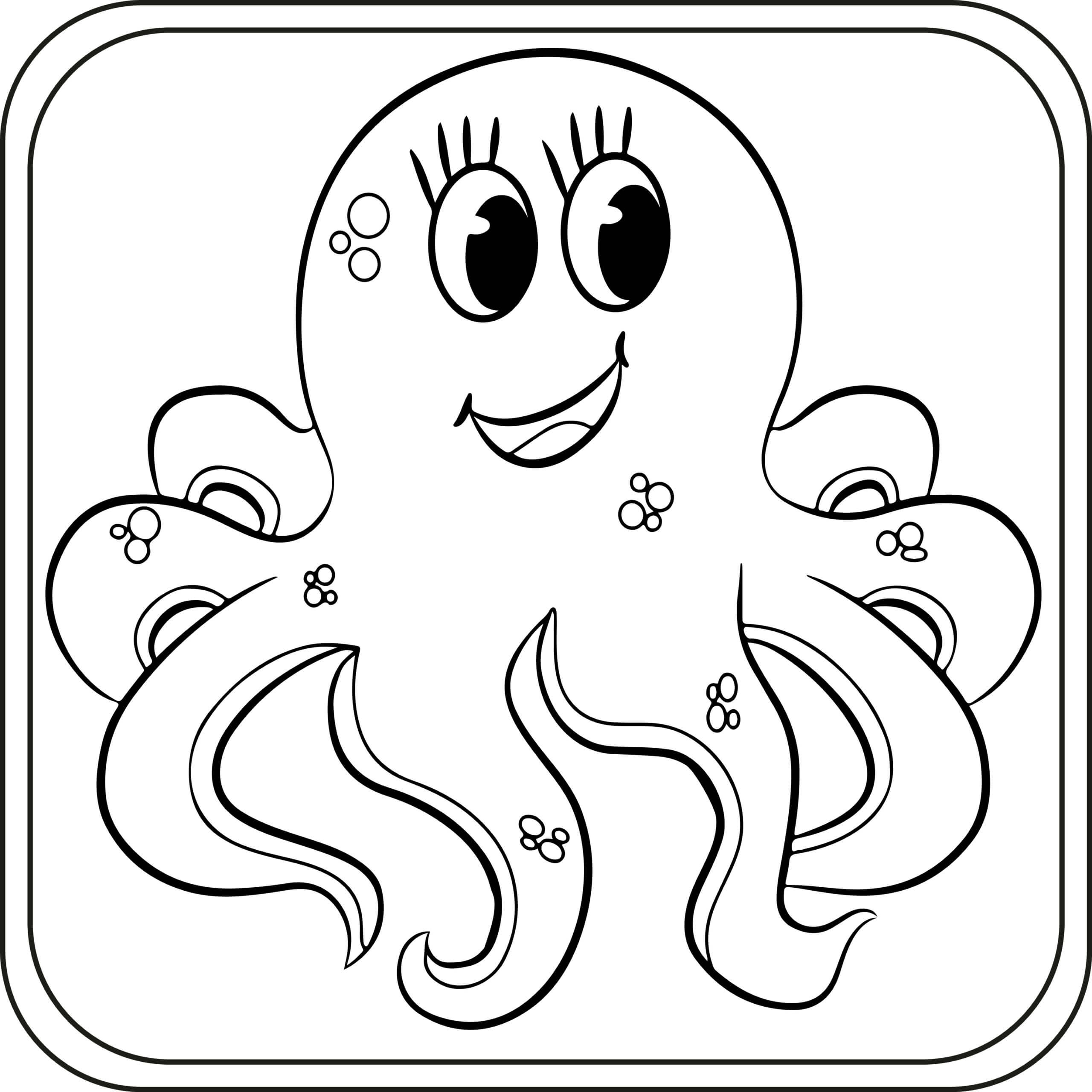 Nice Octopus coloring page - Download, Print or Color Online for Free