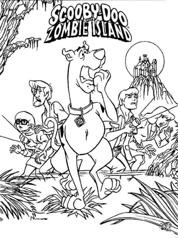 Our Friends Went To Zombie Island coloring page