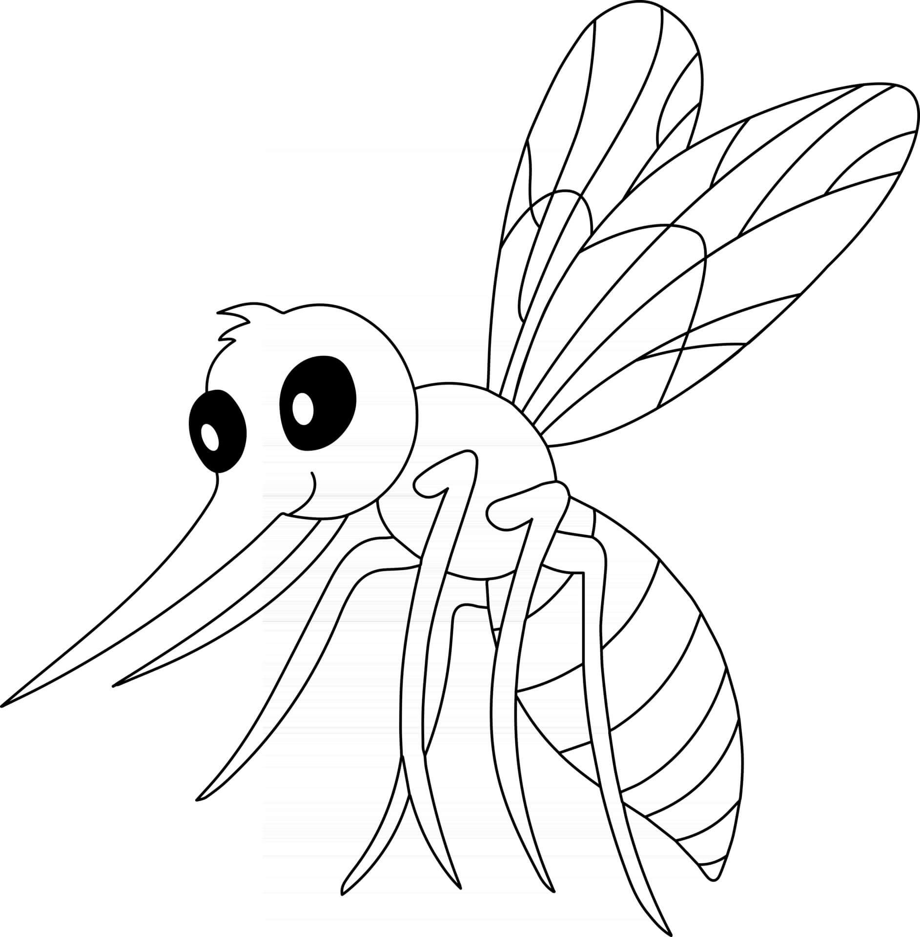 Perfect Mosquito coloring page