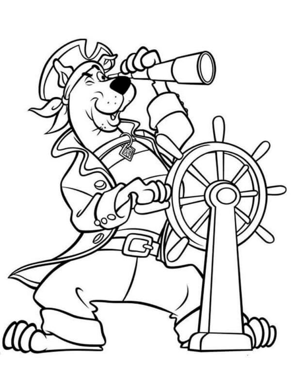 Pirate Scooby-Doo coloring page