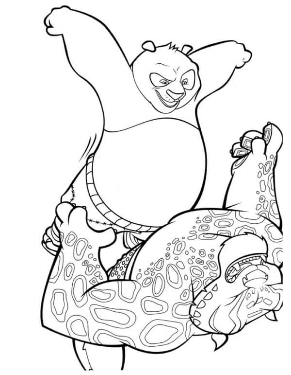 Po Vs Tigress coloring page