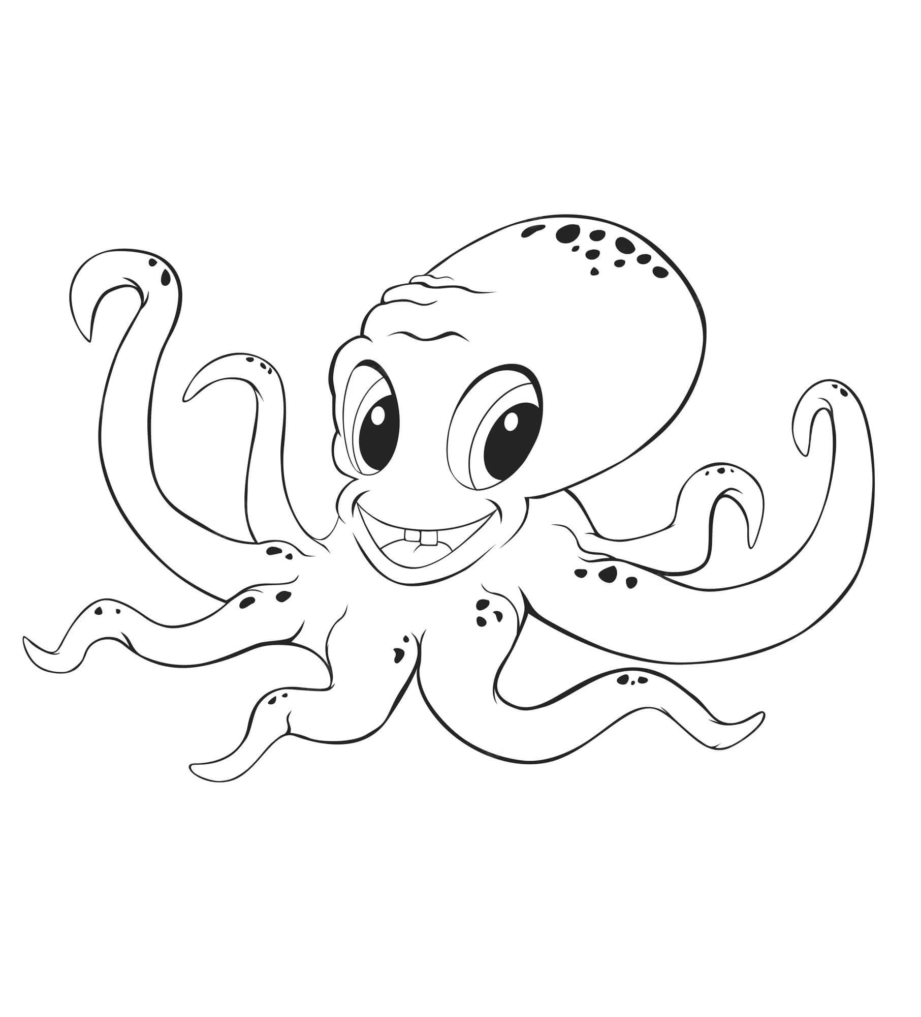 Red Octopus coloring page - Download, Print or Color Online for Free