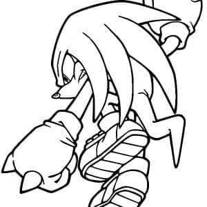 Running Knuckles coloring page