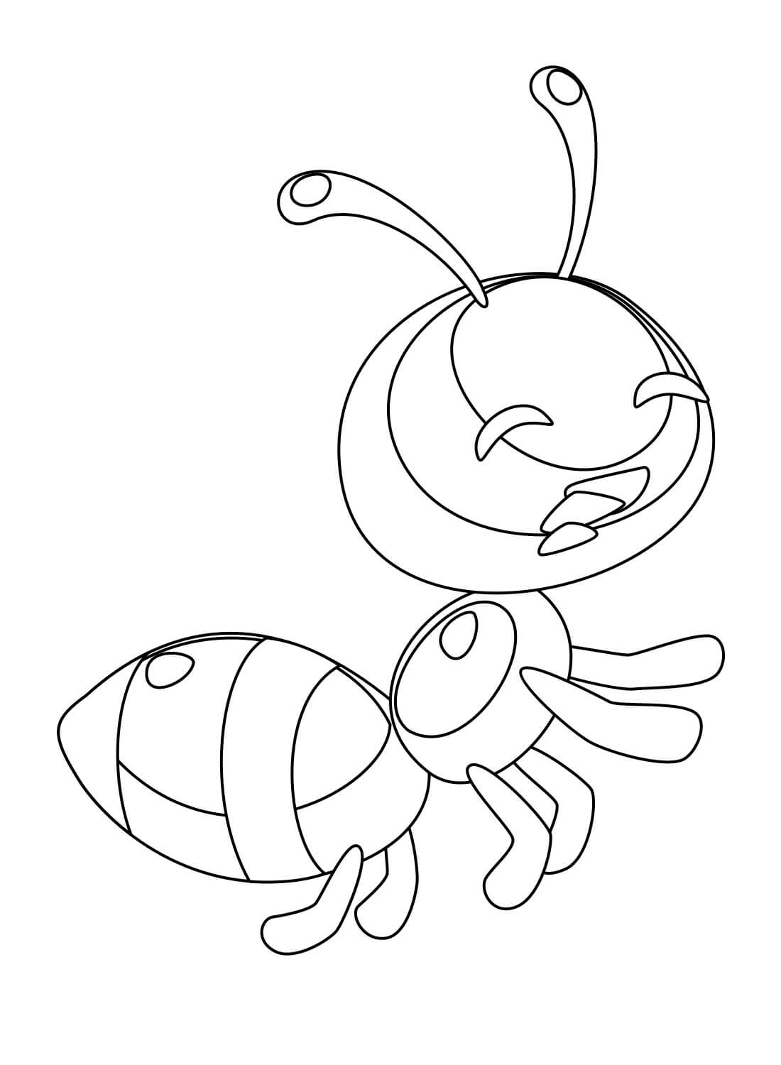 Sad Ant coloring page