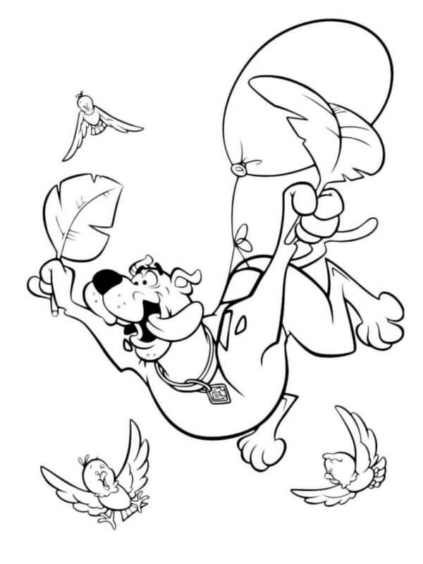 Scooby-Doo Flying coloring page