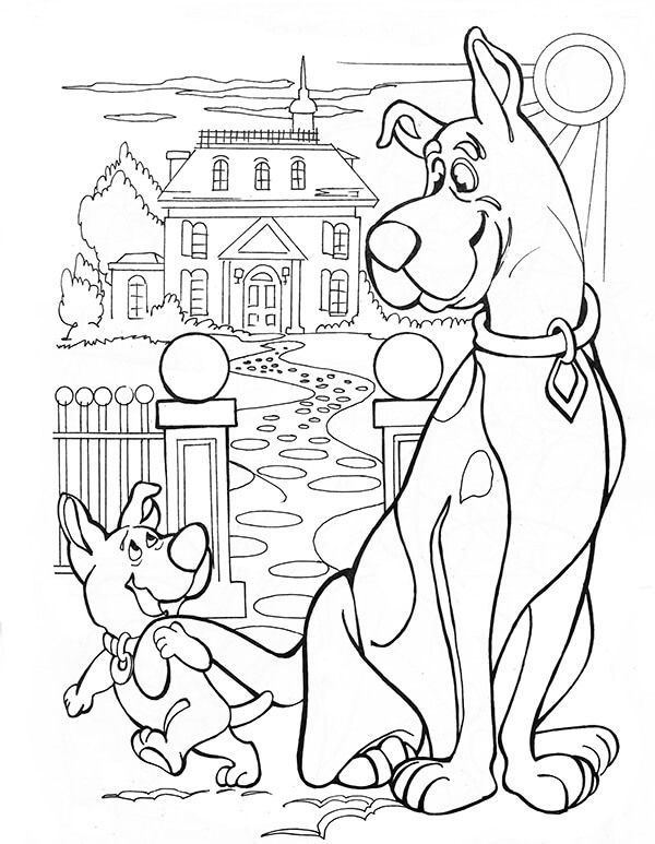 Scrappy-Doo Calls Her Uncle To Hunt For Butterflies coloring page