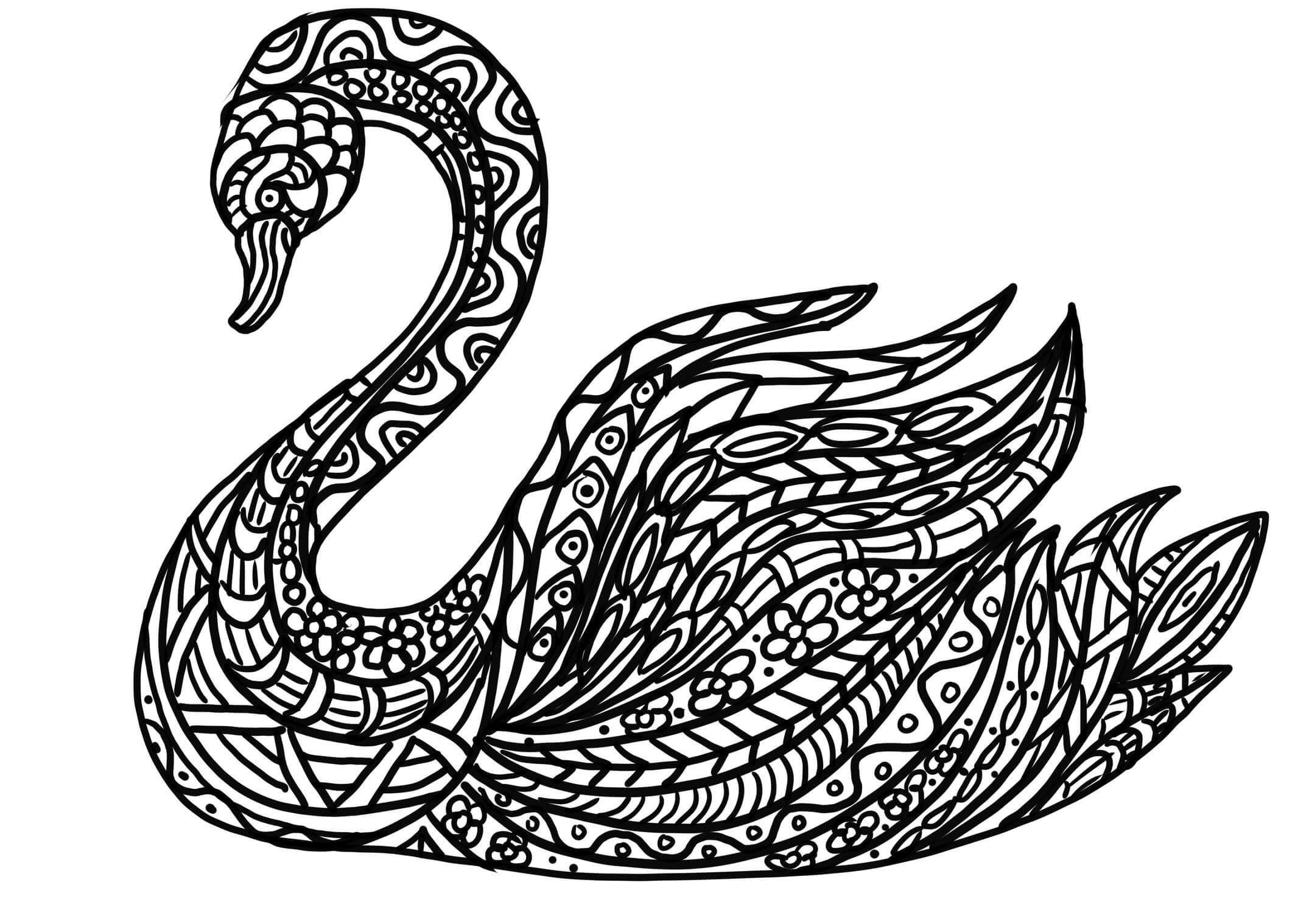 Simple Swan Mandala