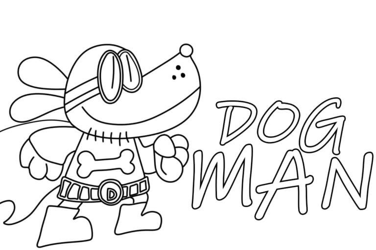 Smiling Dog Man coloring page - Download, Print or Color Online for Free