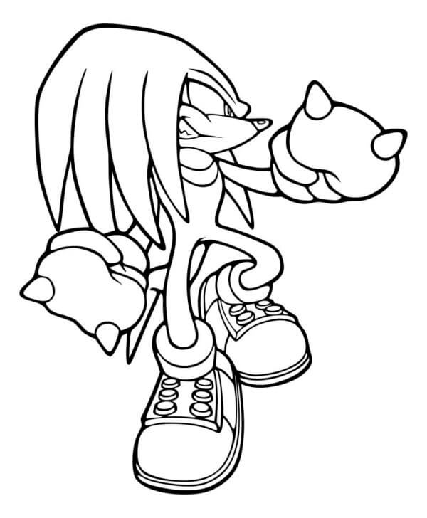 Strong Knuckles coloring page