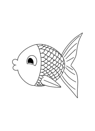 Sweet Rainbow Fish coloring page