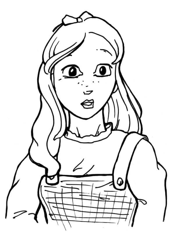 The Surprised Look Of The Girl coloring page