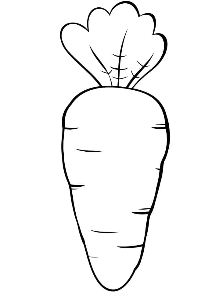 A Carrot coloring page