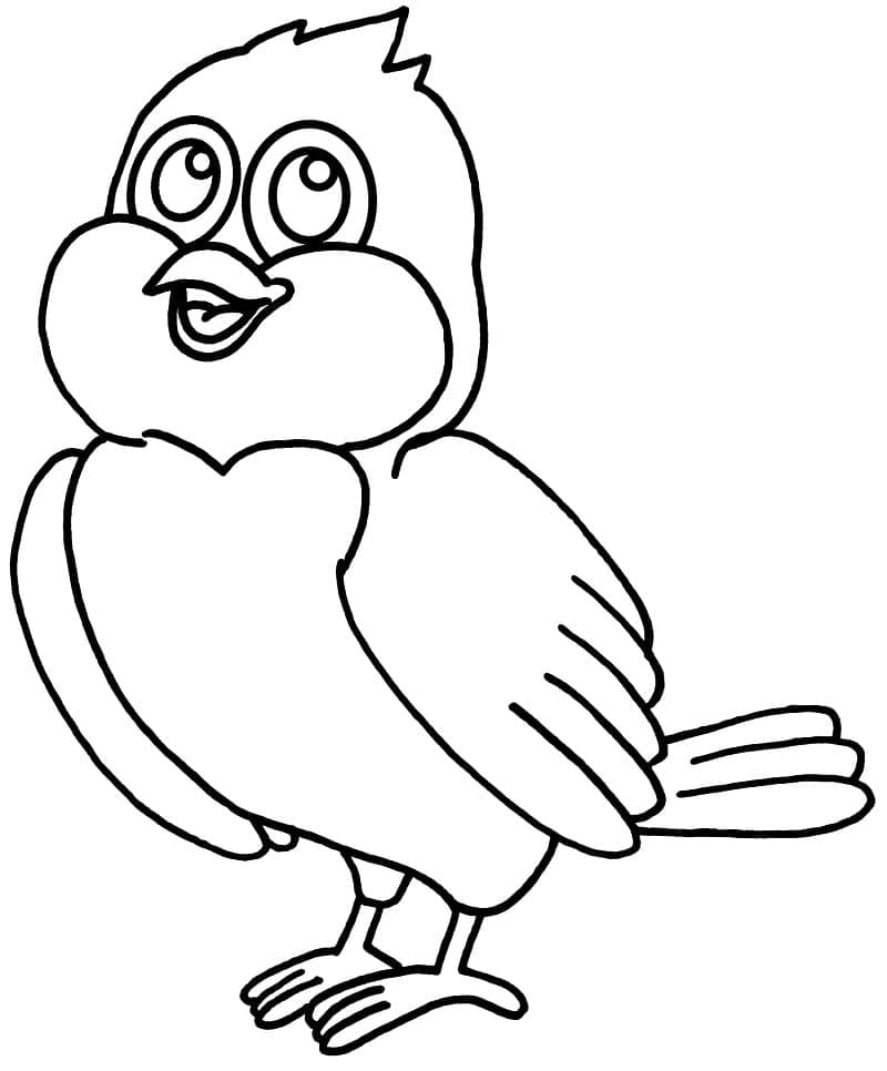 A Cartoon Bird coloring page