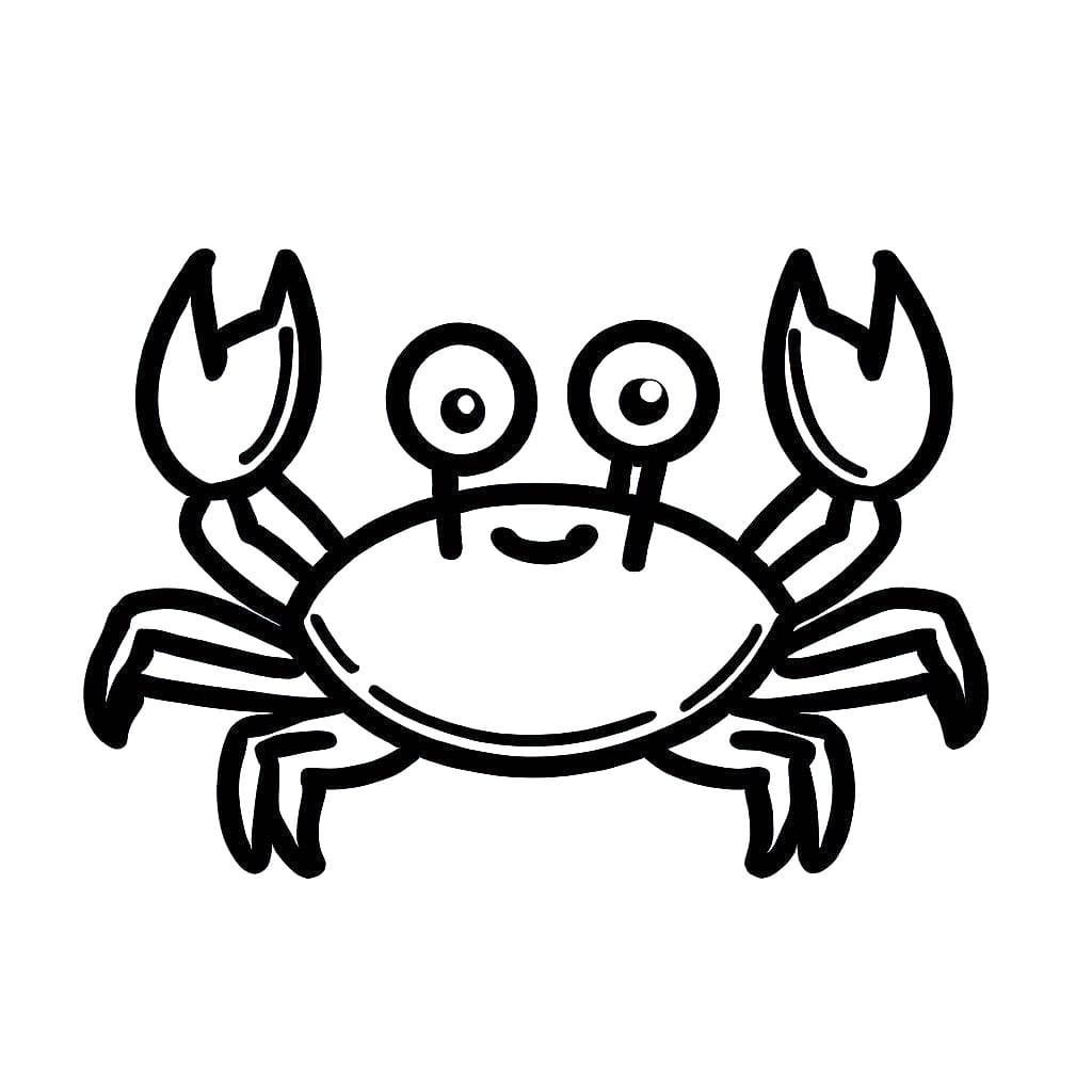 A Cute Simple Crab coloring page