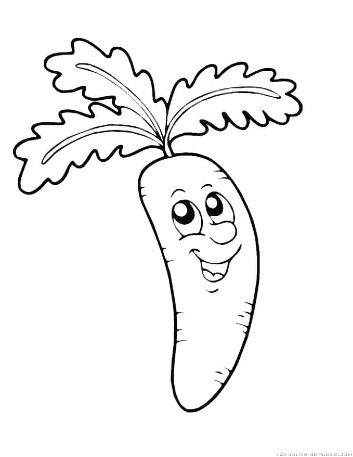 A Funny Carrot coloring page