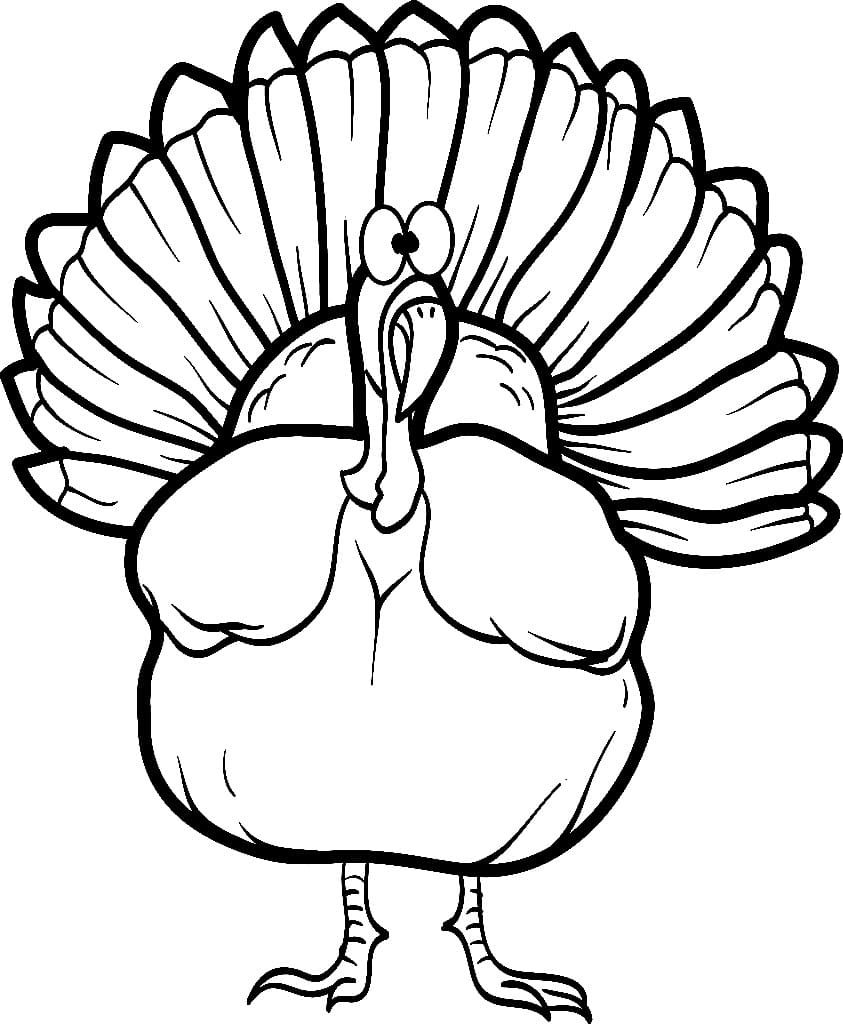 A Funny Turkey Coloring Page Download Print Or Color Online For Free