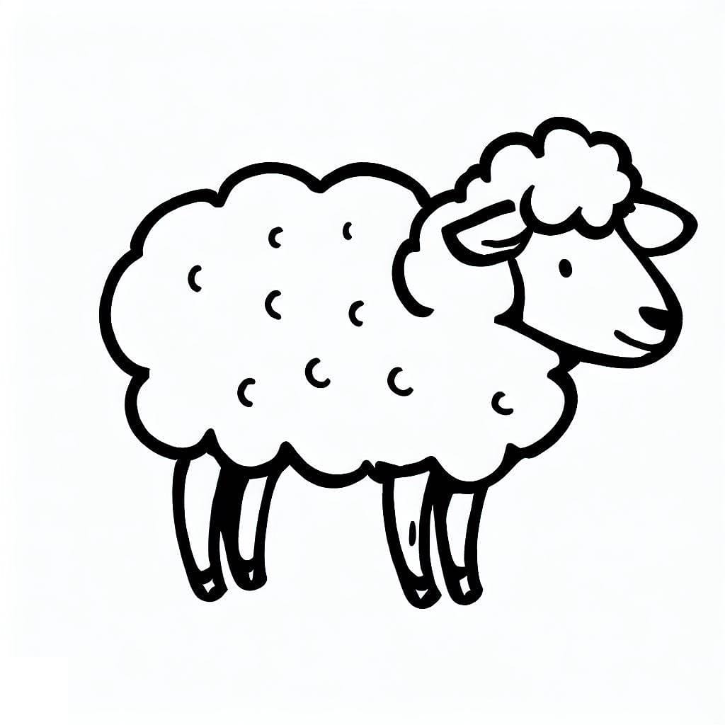 A Happy Sheep coloring page - Download, Print or Color Online for Free