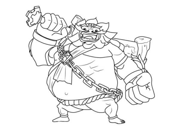 A Huge And Dangerous Monster coloring page