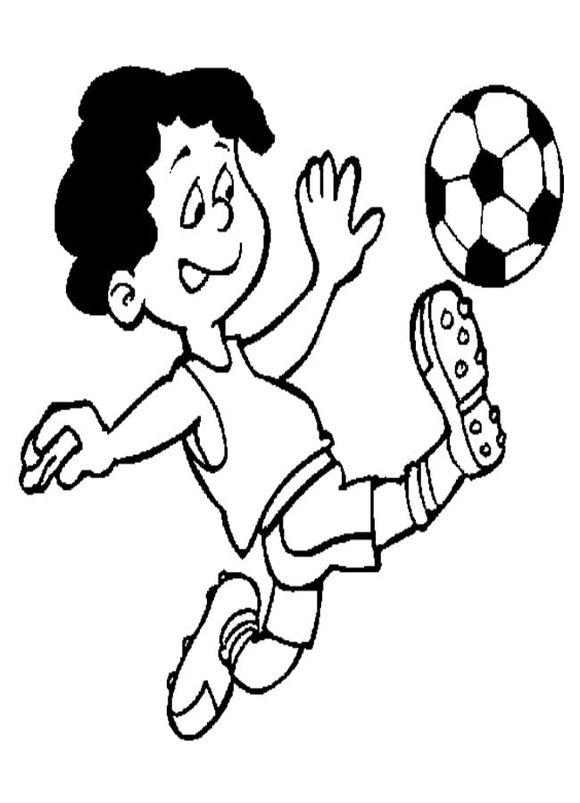 A Little Football Player coloring page