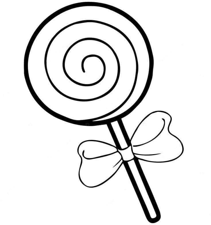 A Lovely Lollipop coloring page