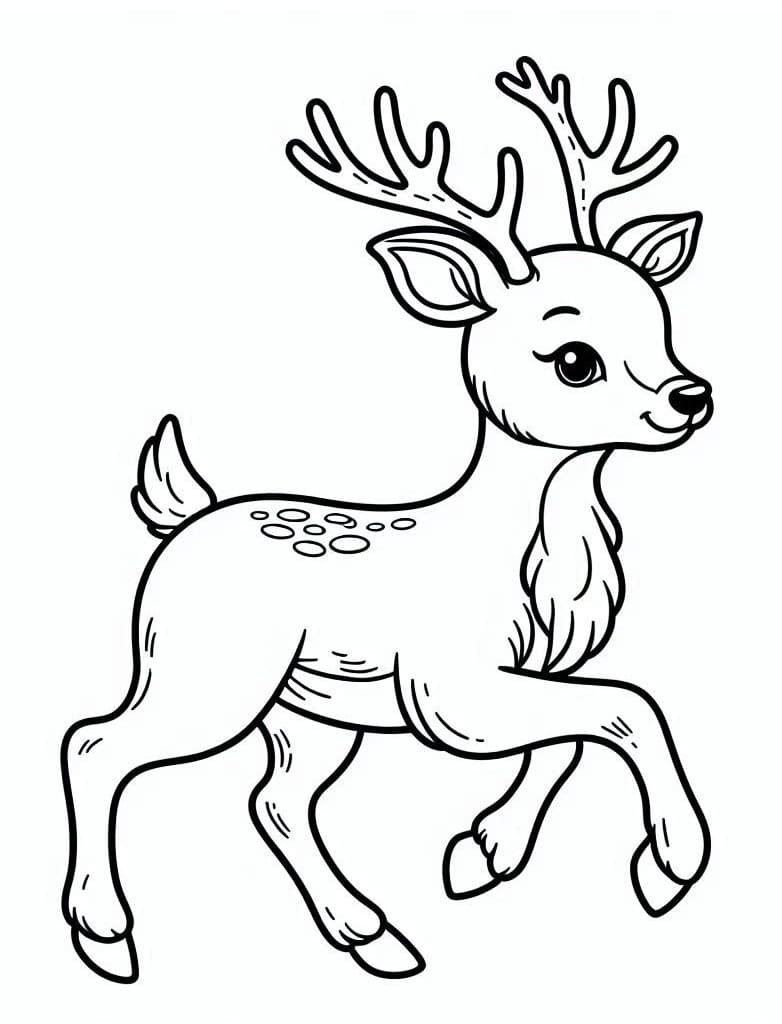 A Lovely Reindeer coloring page