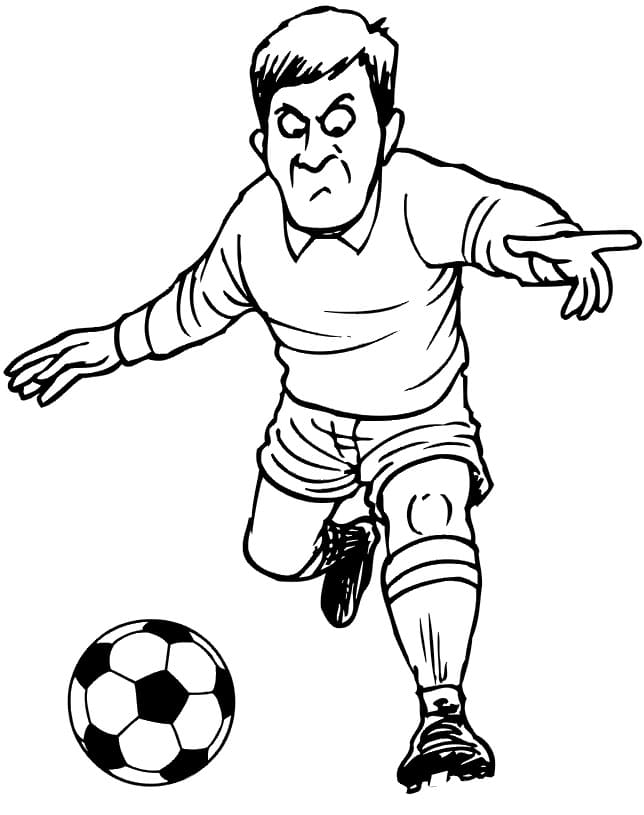 A Running Football Player coloring page