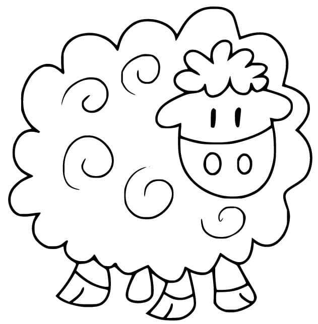 A Silly Sheep coloring page