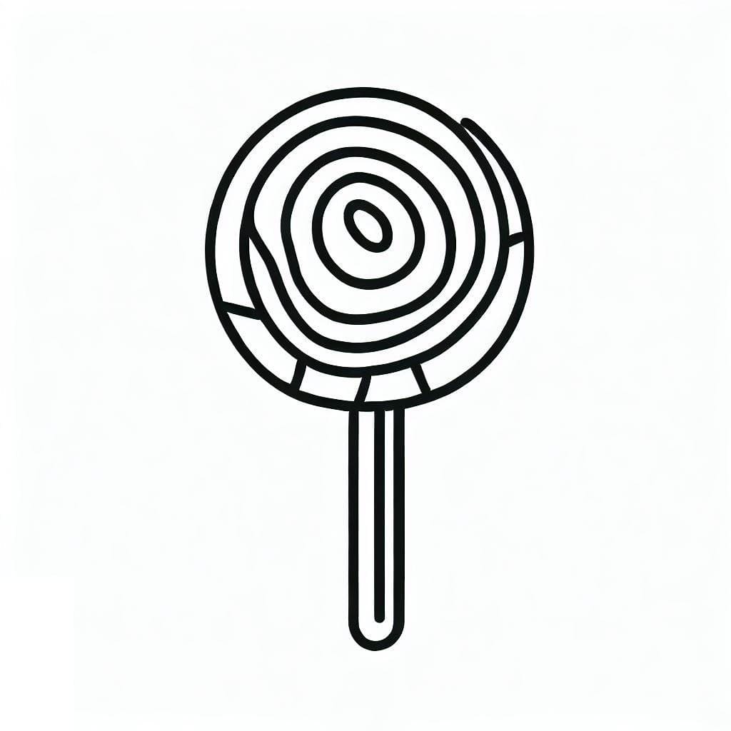 A Simple Lollipop coloring page