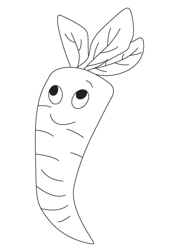 A Smiling Carrot coloring page