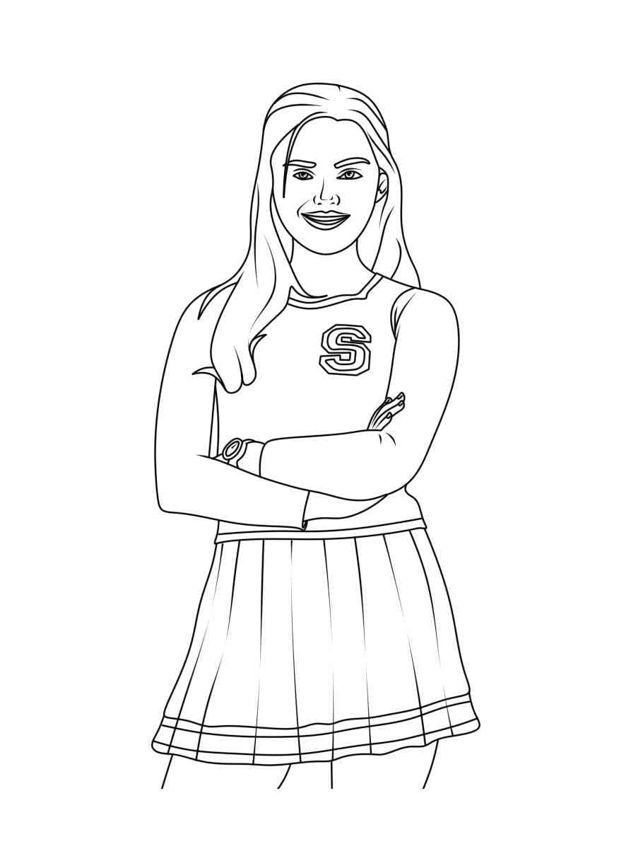 Addison from Zombies 3 coloring page