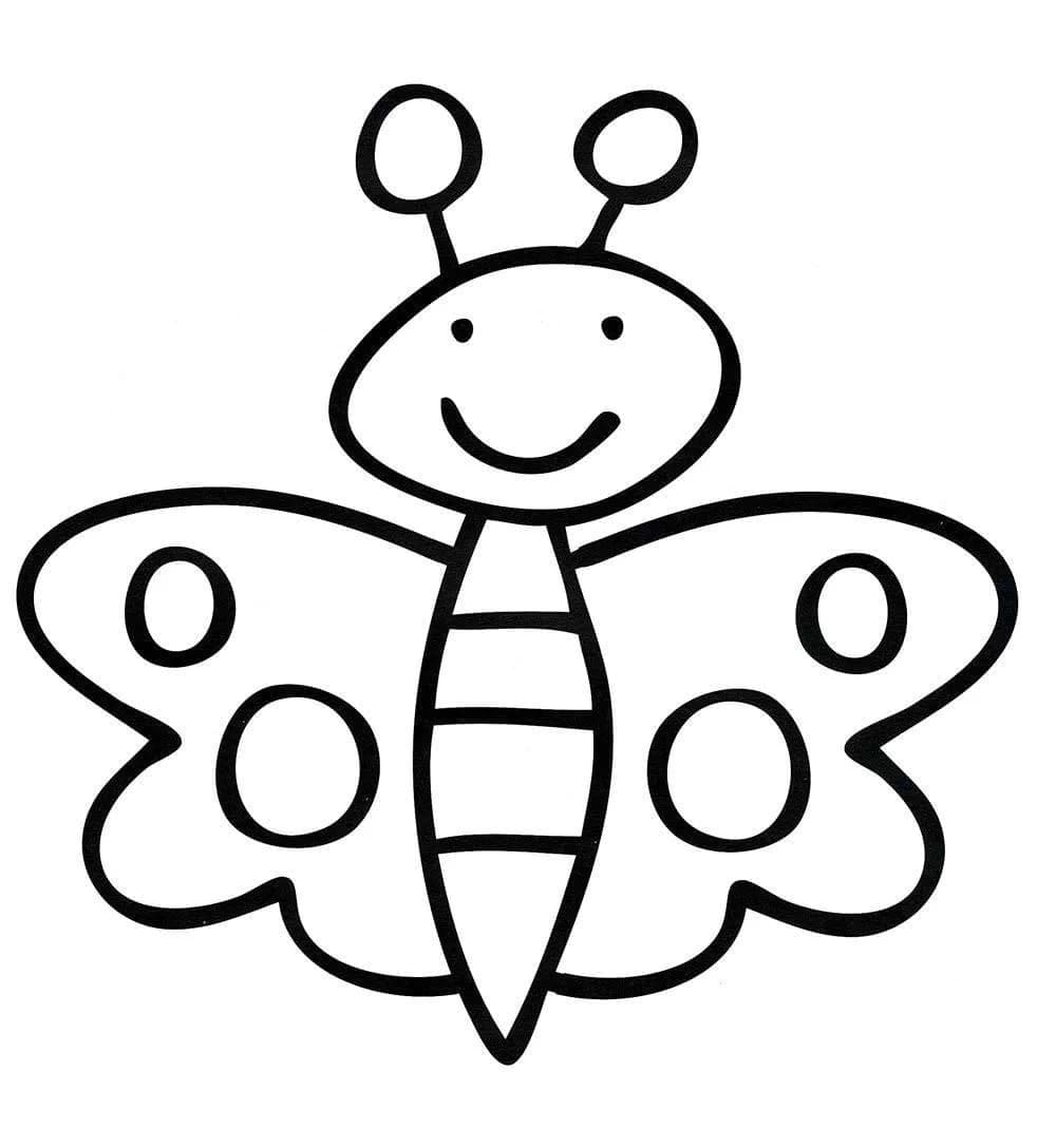 Adorable Butterfly for Toddler coloring page - Download, Print or Color ...