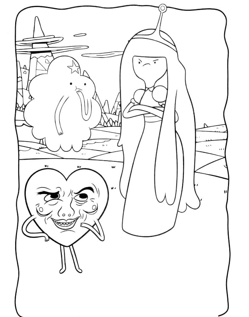 adventure time coloring pages all princesses