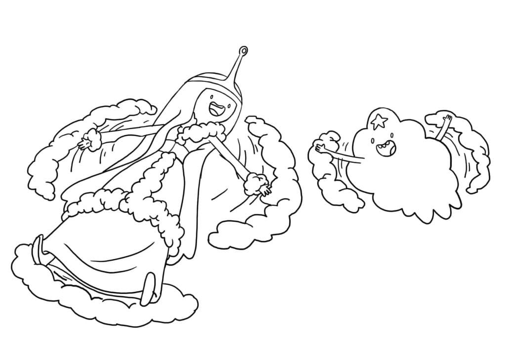 lumpy space princess coloring pages