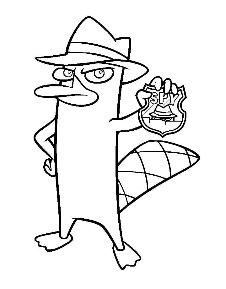 Agent P coloring page - Download, Print or Color Online for Free
