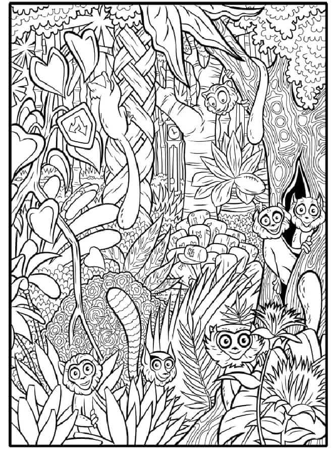 Amazing Forest Creatures coloring page