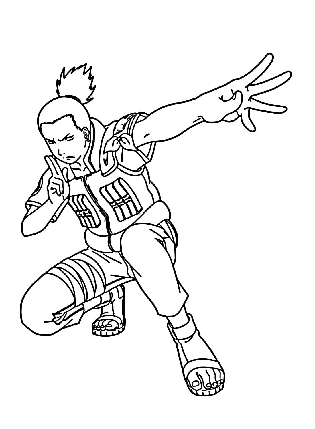 Amazing Shikamaru coloring page