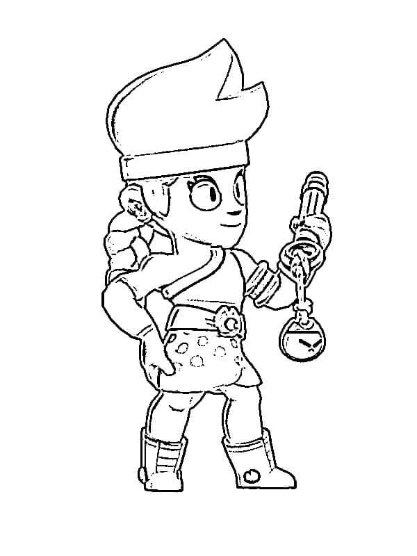 Amber In Brawl Stars Coloring Page Download Print Or Color Online For Free