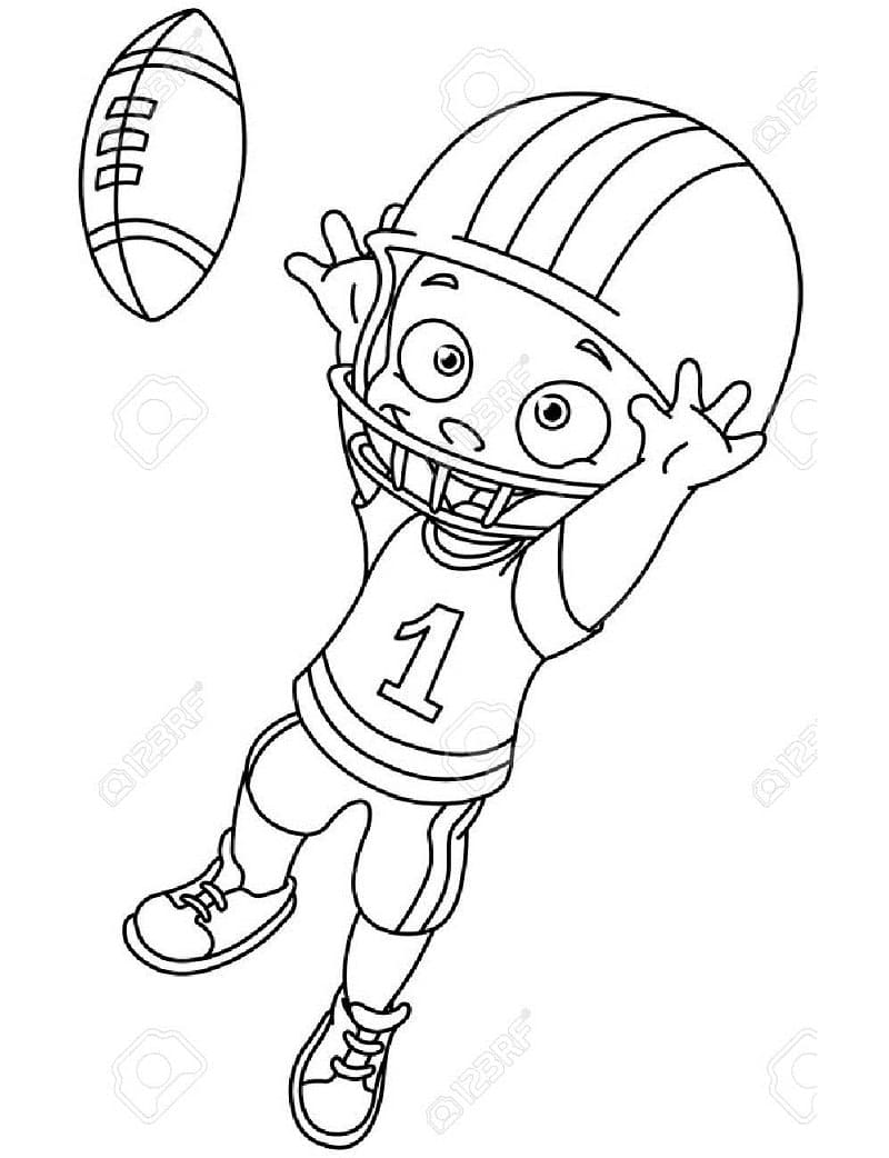 Football player coloring pages to download and print for free