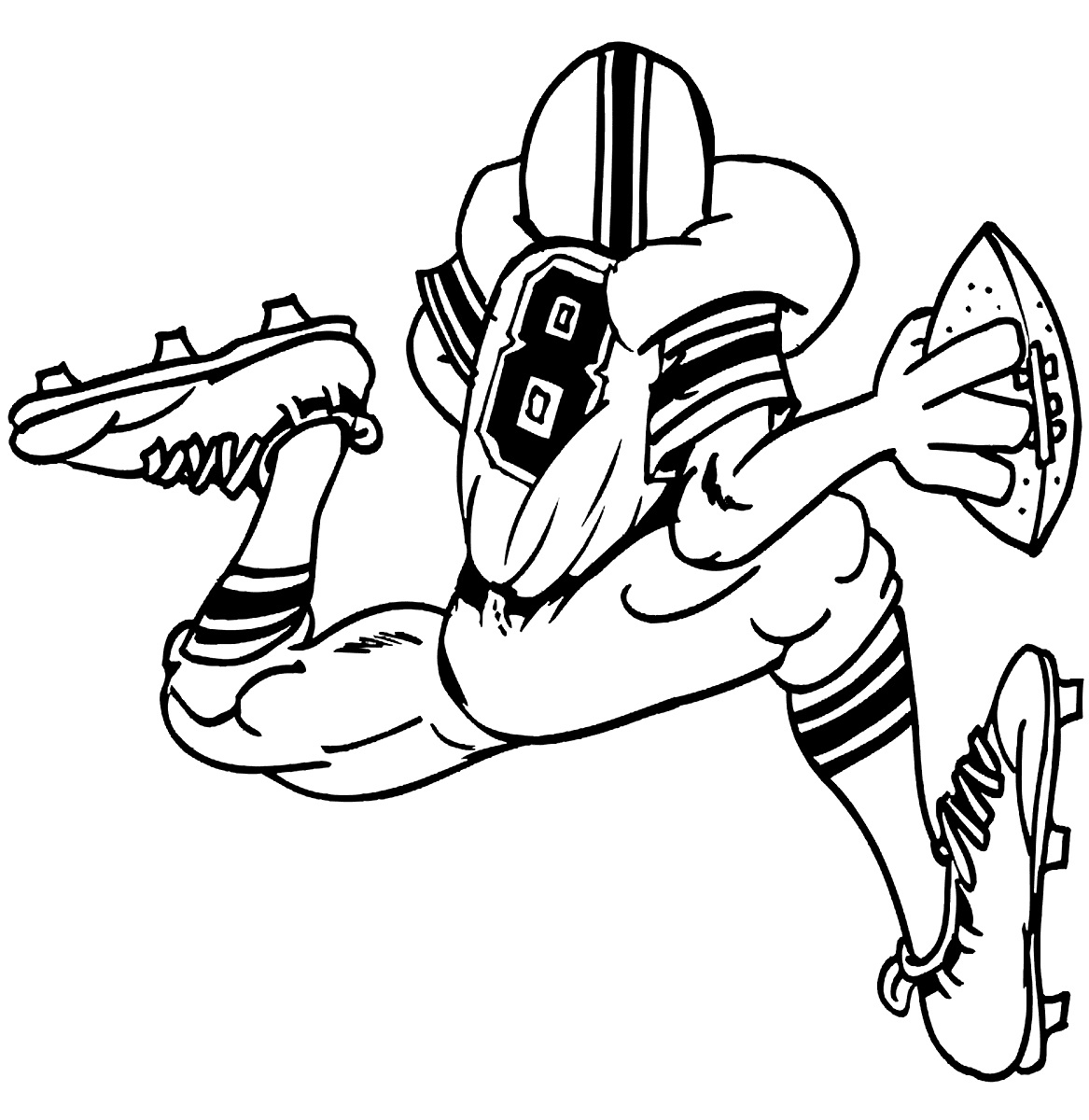 American Football Player Picture coloring page