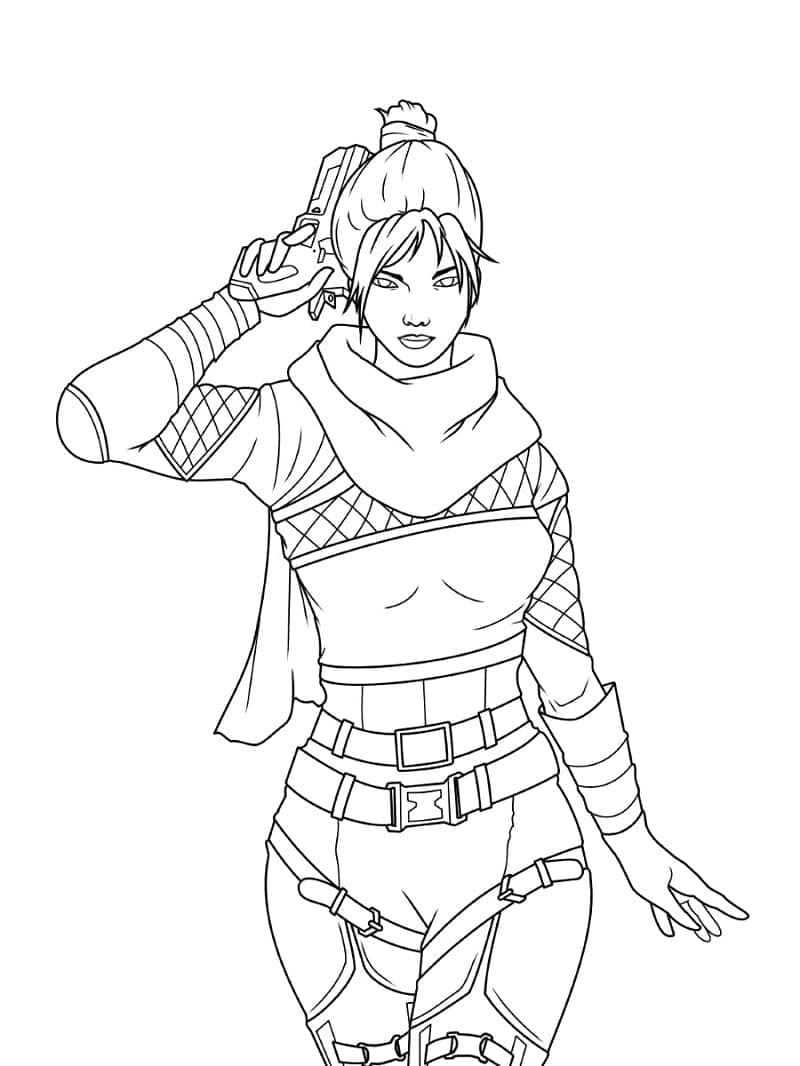 Apex Legends Wraith coloring page