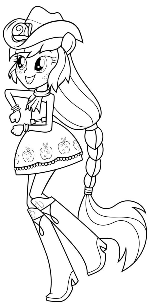 Applejack’s Favorite Occupation Is Picking Ripe Apples coloring page