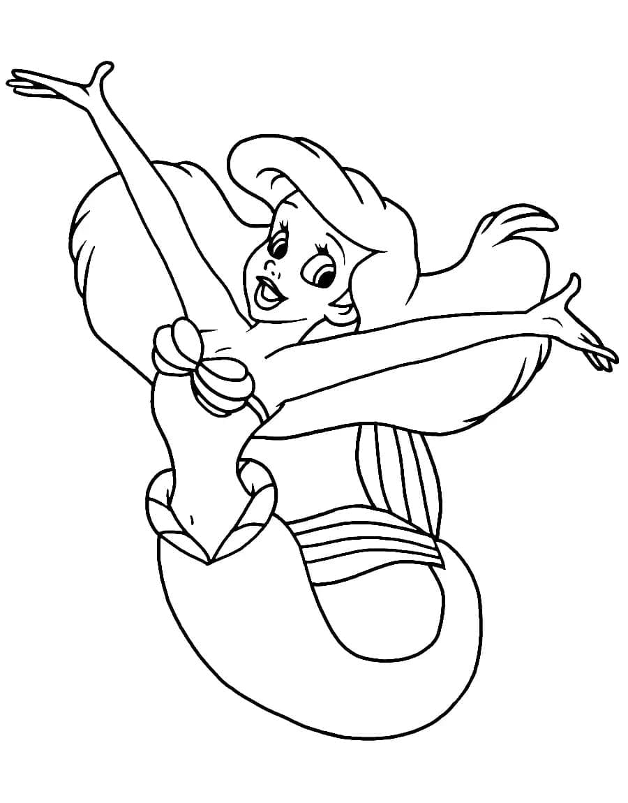 Ariel Disney coloring page