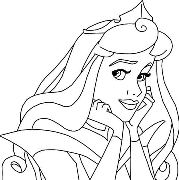 Aurora in Sleeping Beauty coloring page