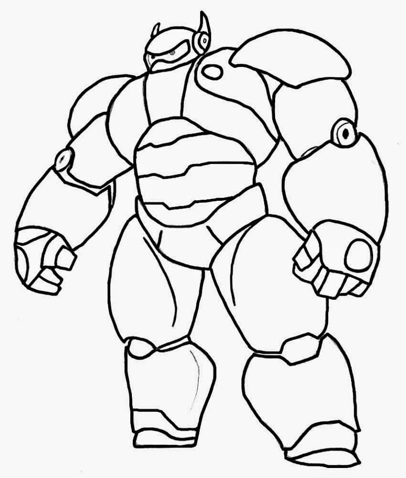 Awesome Baymax coloring page