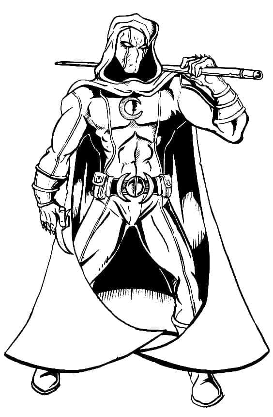 Awesome Moon Knight coloring page